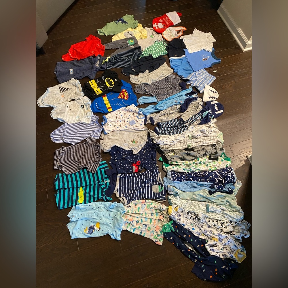 0-3  / 3 month bundle clothing baby boys! In great shape! 47 pieces!